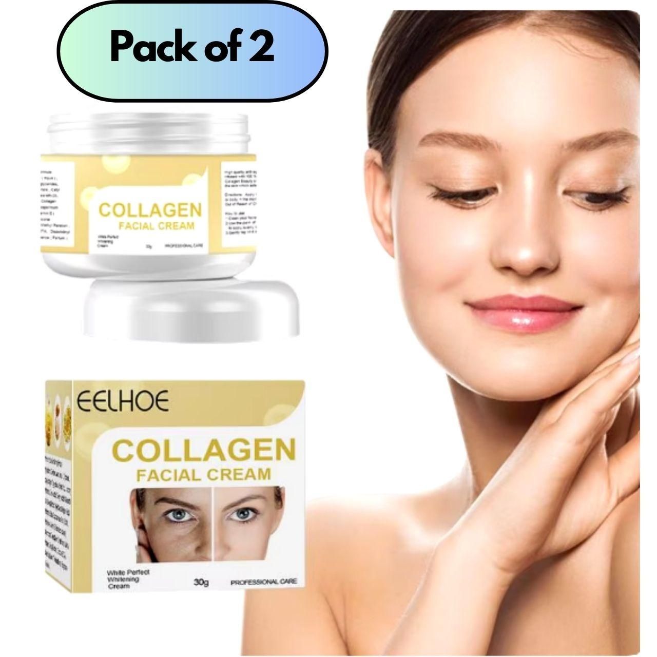 EELHOE Collagen Facial Cream – 100gm Pack of 2 for Skin Firming & Hydration | NISHU Superstores