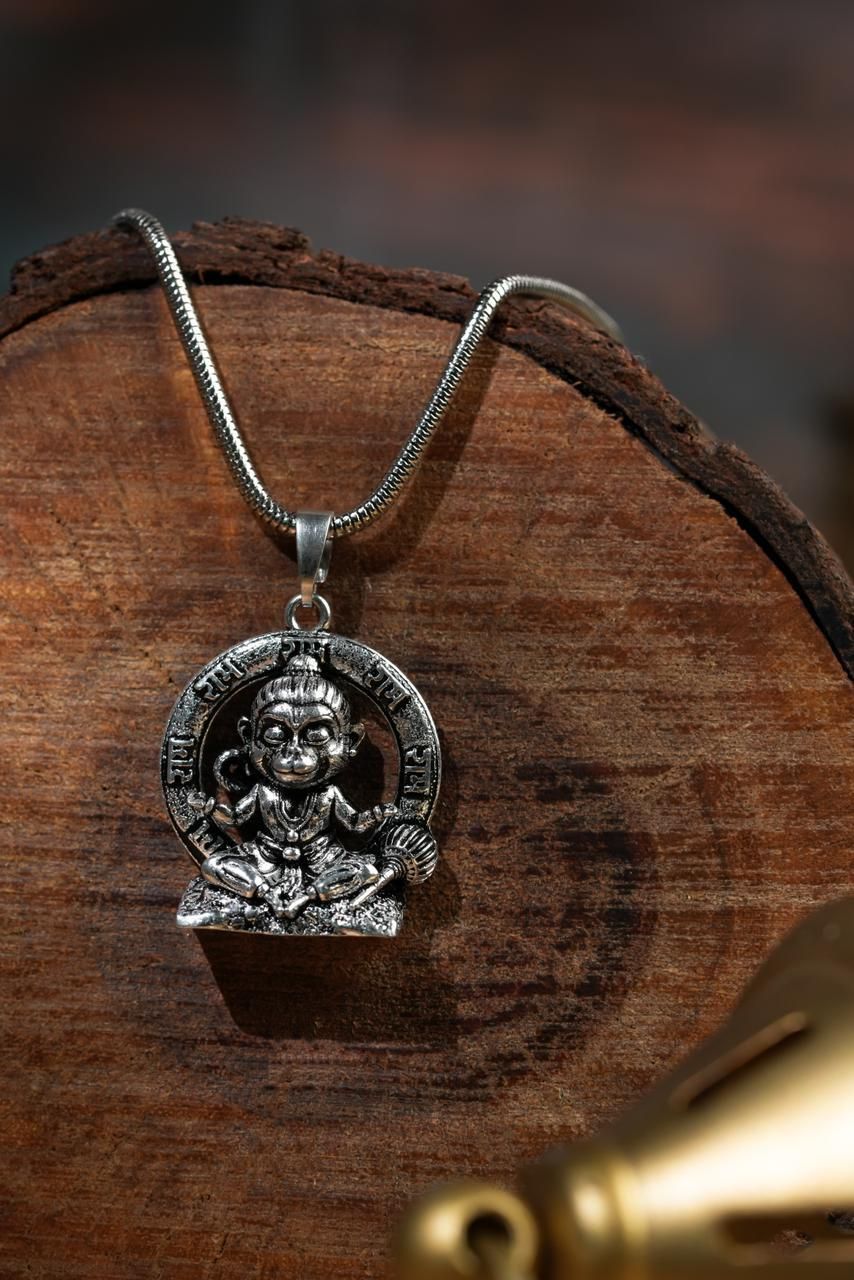 Lord Bal Hanuman Pendant with Chain – Divine Child Form Hanuman Necklace | NISHU Superstores