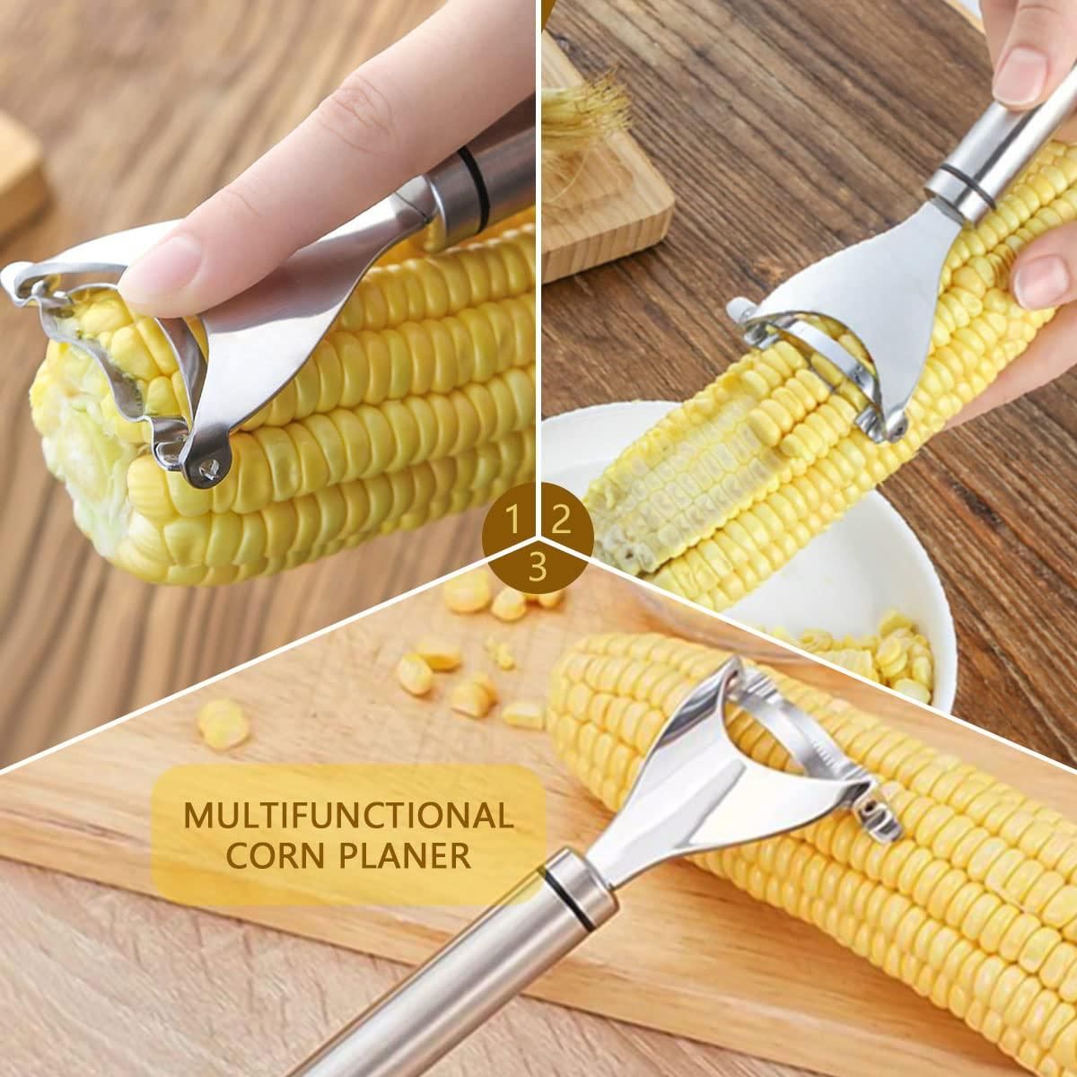 Stainless Steel Corn Peeler – Easy & Quick Kernel Remover Tool | NISHU Superstores