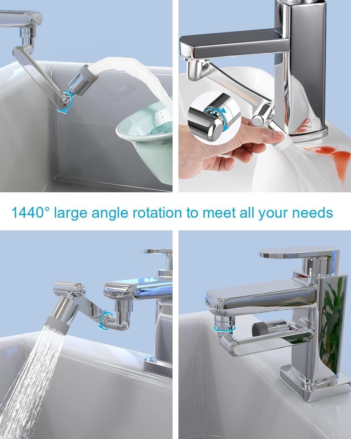 Rotating Faucet Extender Aerator – 2 Water Modes, 360° Sink Sprayer | NISHU Superstores
