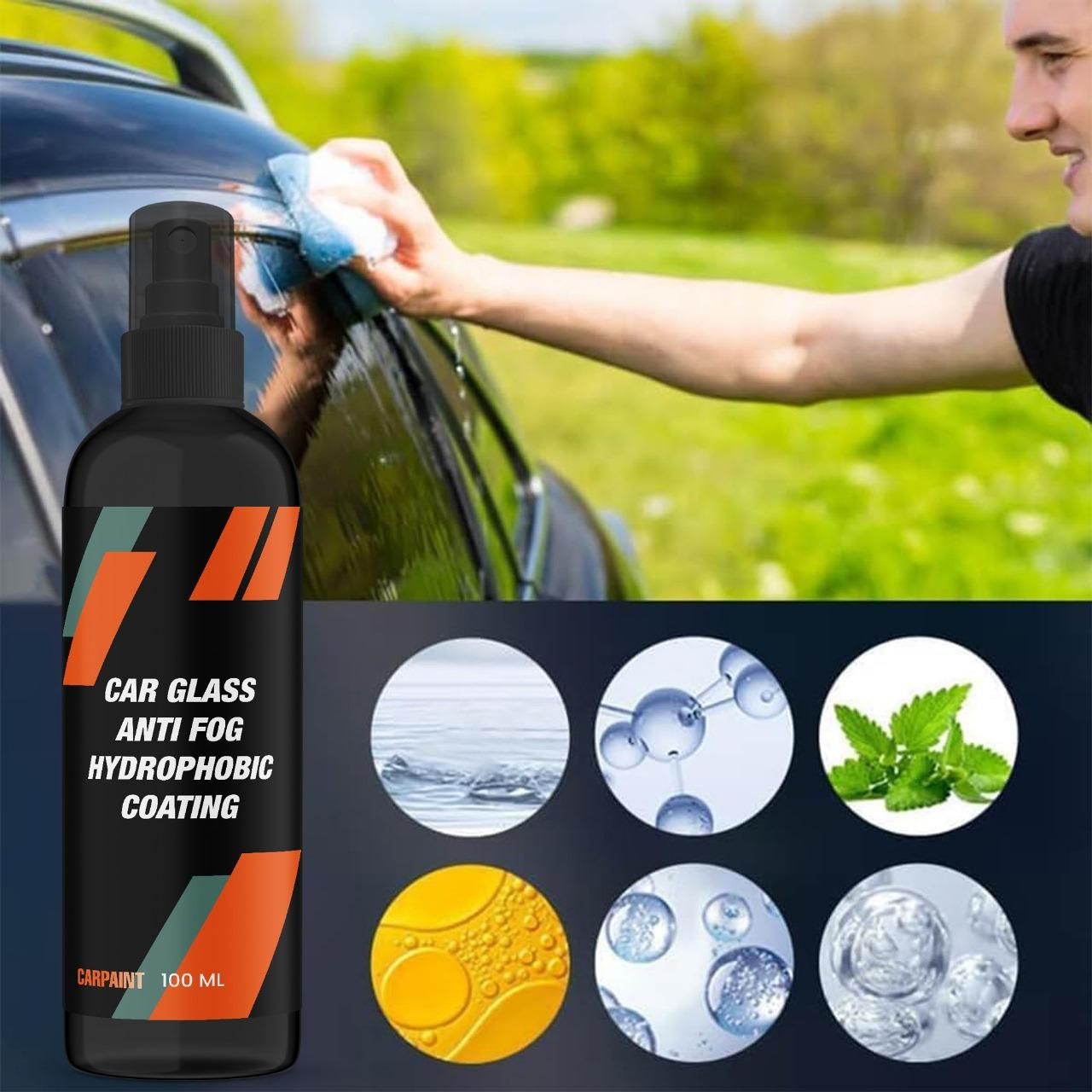 Car Glass Anti-Fog Hydrophobic Coating Spray – 100ml (Pack of 1) | NISHU Superstores