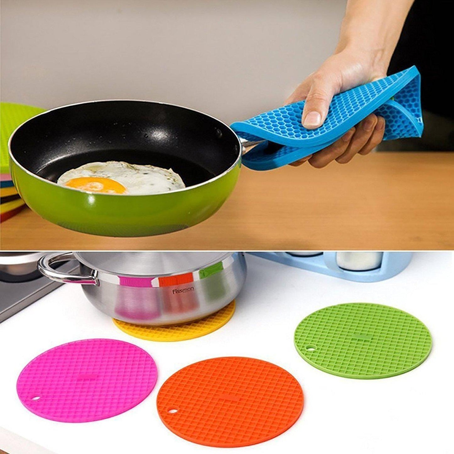 Silicone Heat Resistant Table Mats (Pack of 4) – Non-Slip & Washable | NISHU Superstores