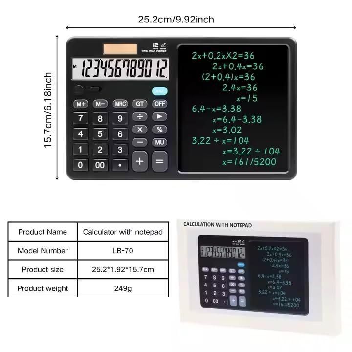 Calculator with Notepad – Dual Function Writing Pad & Calculator Combo | NISHU Superstores