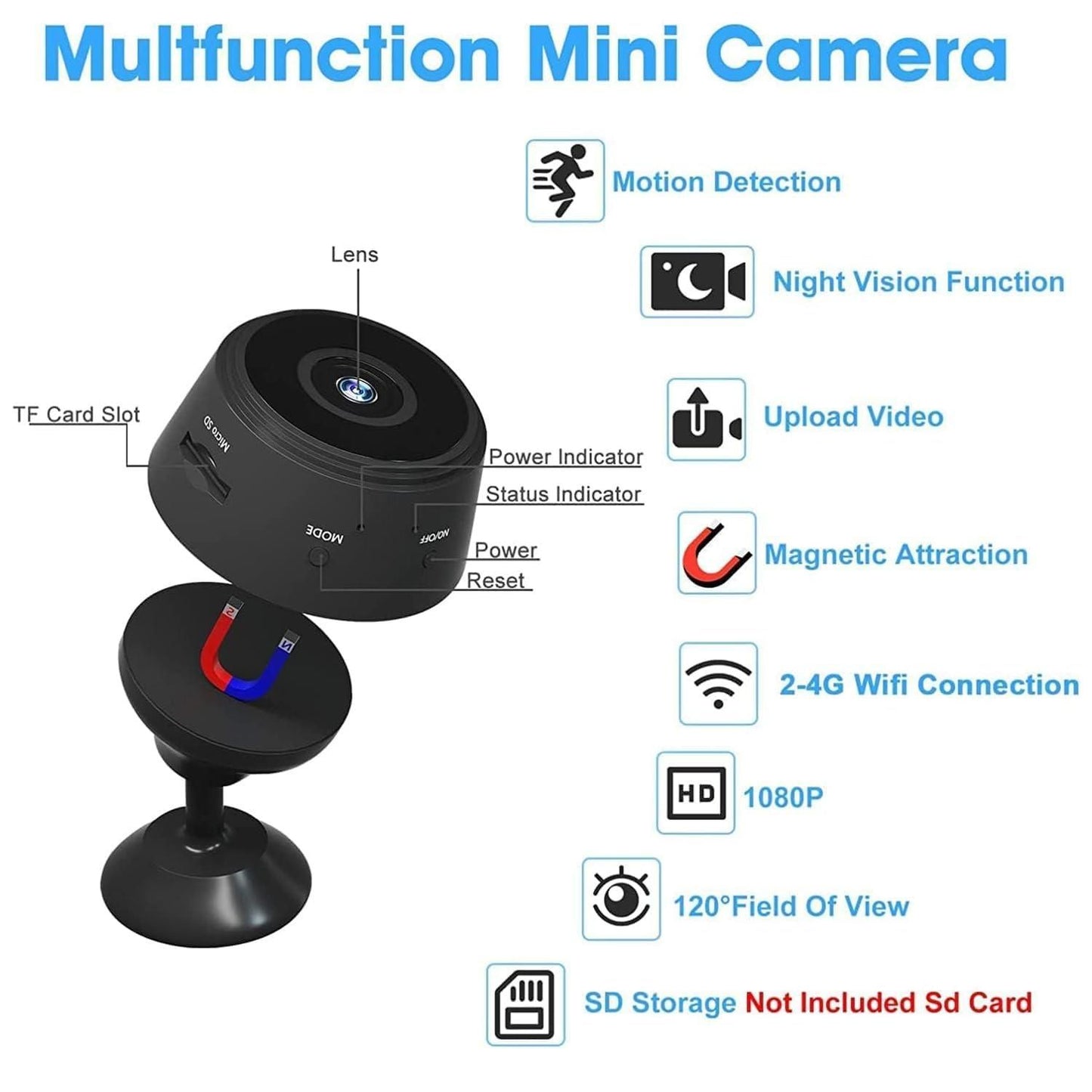 Mini Wireless Wi-Fi Camera with Indoor Video Recorder | Smart Security Solution – NISHU Superstores