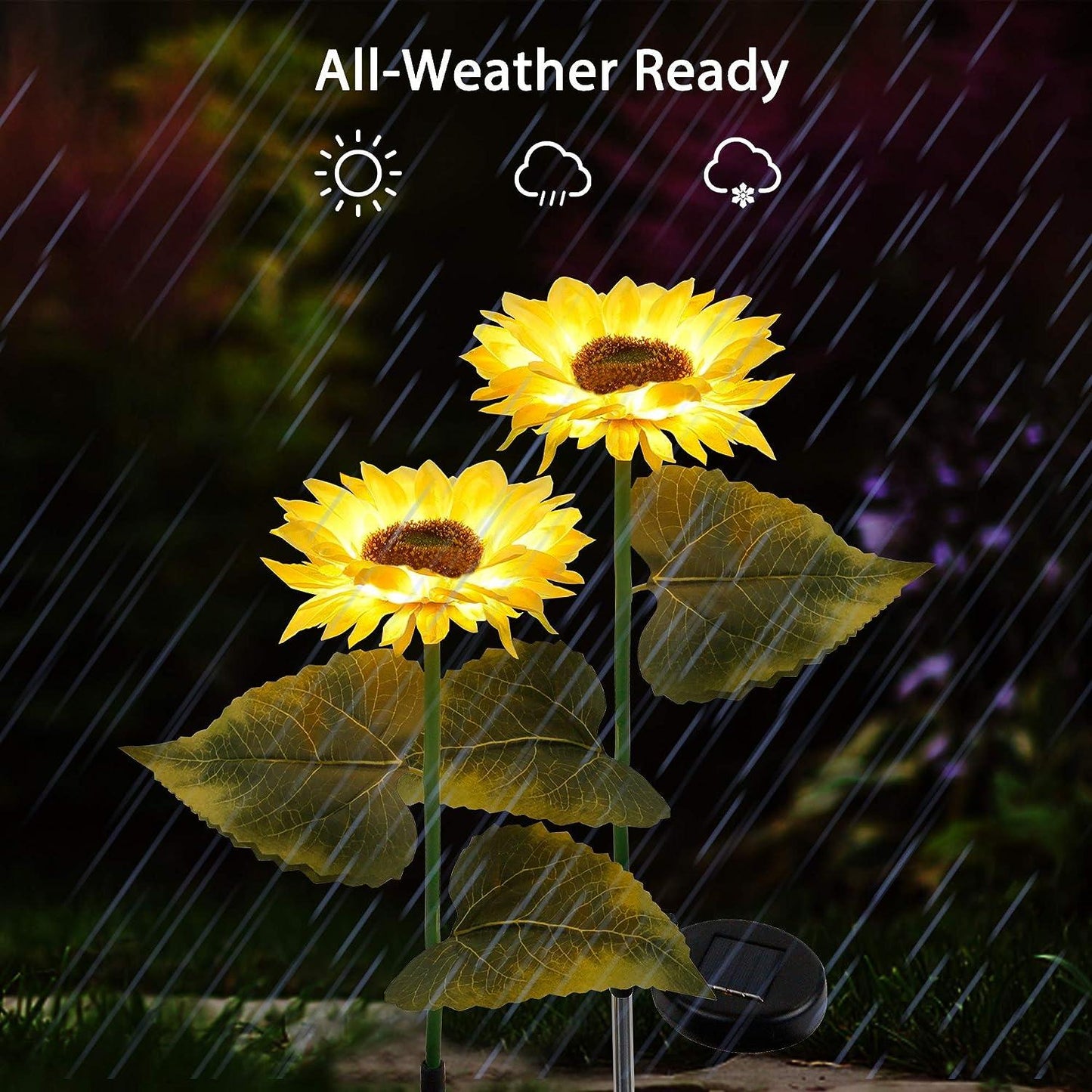 Sunflower Solar Powered Garden Light | Decorative Outdoor LED Lamp (Pack of 1) | NISHU Superstores