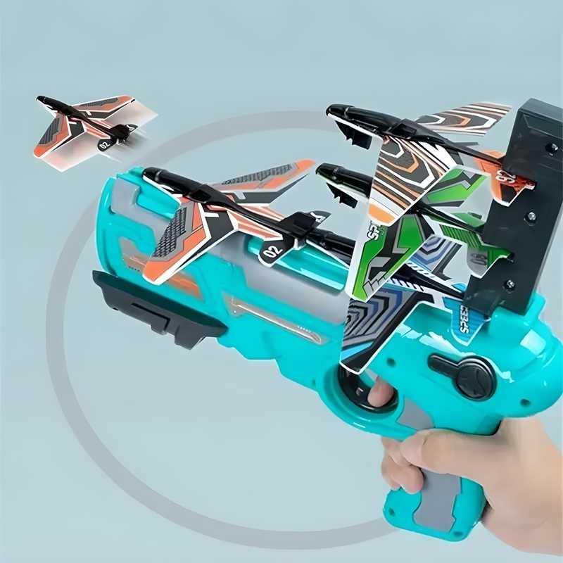 Airplane Launcher Toy Gun with Foam Glider – Fun Outdoor Flying Game for Kids | NISHU Superstores