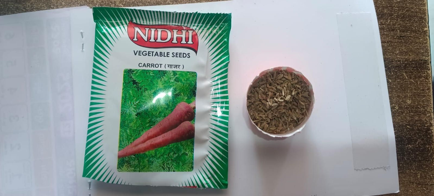 Carrot Vegetable Seeds – Pack of 20 for Healthy Home Gardening | NISHU Superstores
