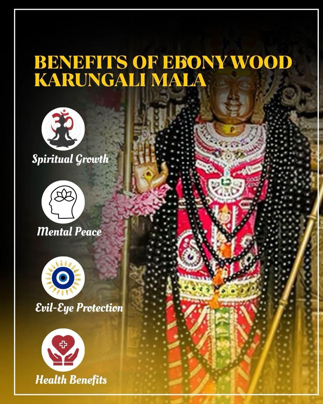 Original Karungali Mala 108 Beads – Ebony Wood | NISHU Superstores