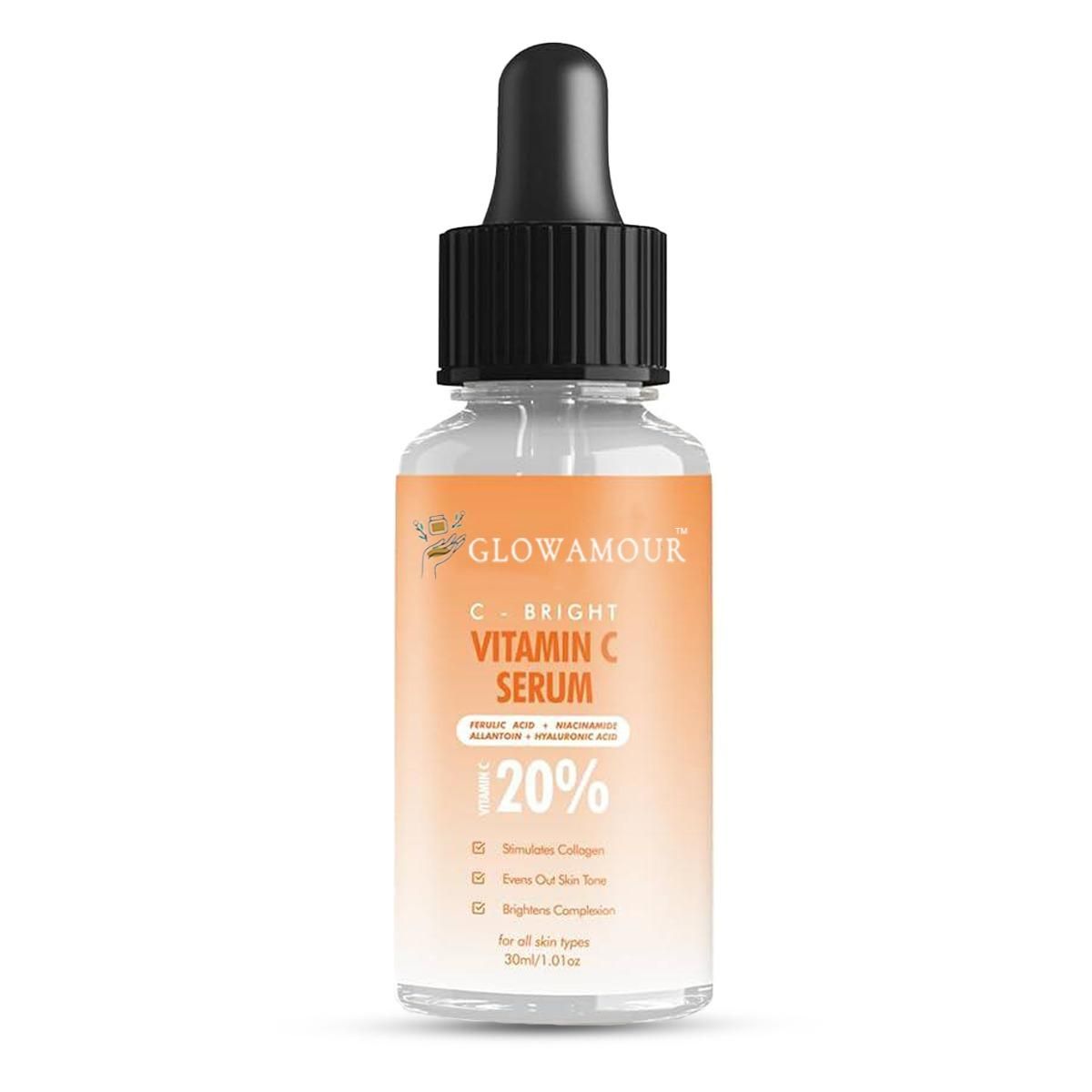 Glow amour Vitamin C Face Serum 30ml (Pack of 2) | Glowing & Youthful Skin | NISHU Superstores