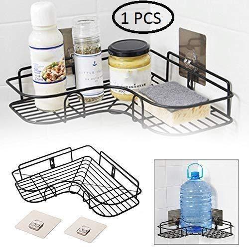 Kitchen Organizer Corner Shelf – Wall Mount Stainless Steel Storage Rack (Pack of 1) | NISHU Superstores