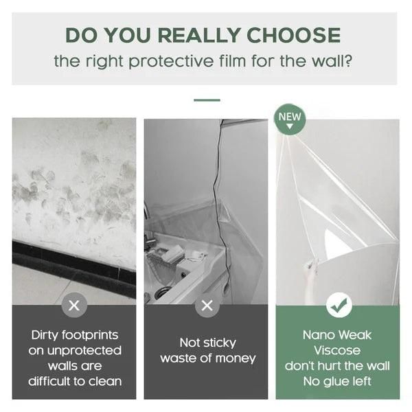 Self-Adhesive Transparent Wall Protection Film – Electrostatic Cling (Buy 1 Get 1) | NISHU Superstores
