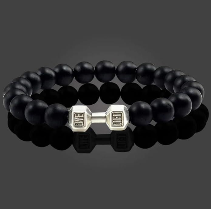 Black Matte Agate Onyx Beads Bracelet (Pack of 2) – Stylish Energy Stones | NISHU Superstores