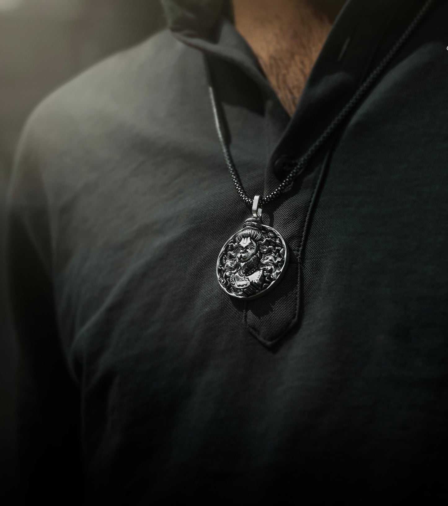 Men's Silver Chain with Hanuman Pendant – Stylish Spiritual Wear | NISHU Superstores