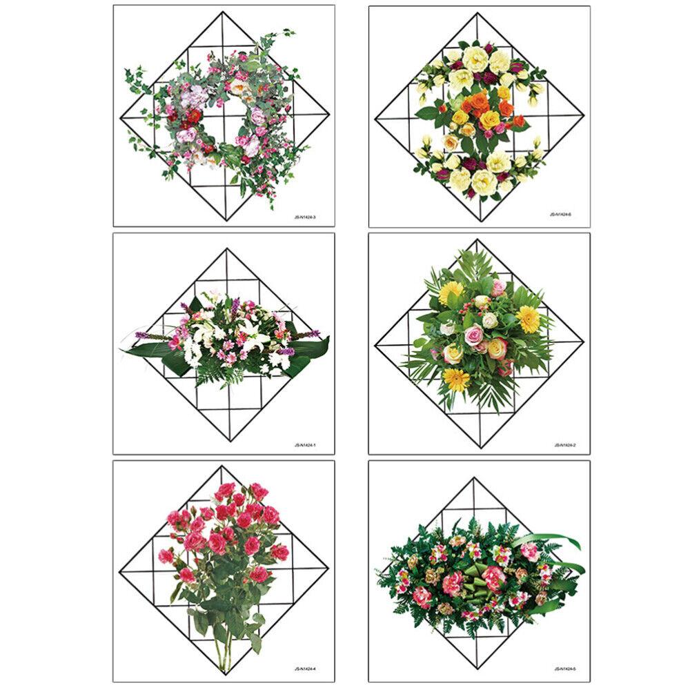 Flower Grid Wall Art Sticker – Floral Office & Home Decor Decal | NISHU Superstores