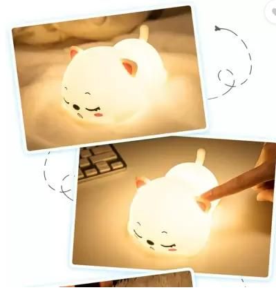 Silicon Snoring Cat Night Light – Soft Touch LED Lamp for Kids & Bedroom | NISHU Superstores