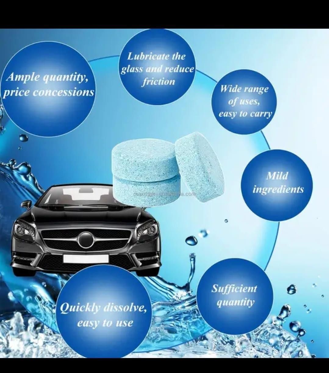 Car Windshield Glass Concentrated Washer Tablets (Pack of 20) – Easy & Effective Cleaning | NISHU Superstores