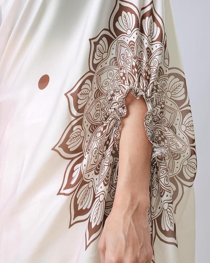 Satin Silk Printed Kaftan Saree with Unstitched Blouse – Elegant Women’s Ethnic Wear | NISHU Superstores