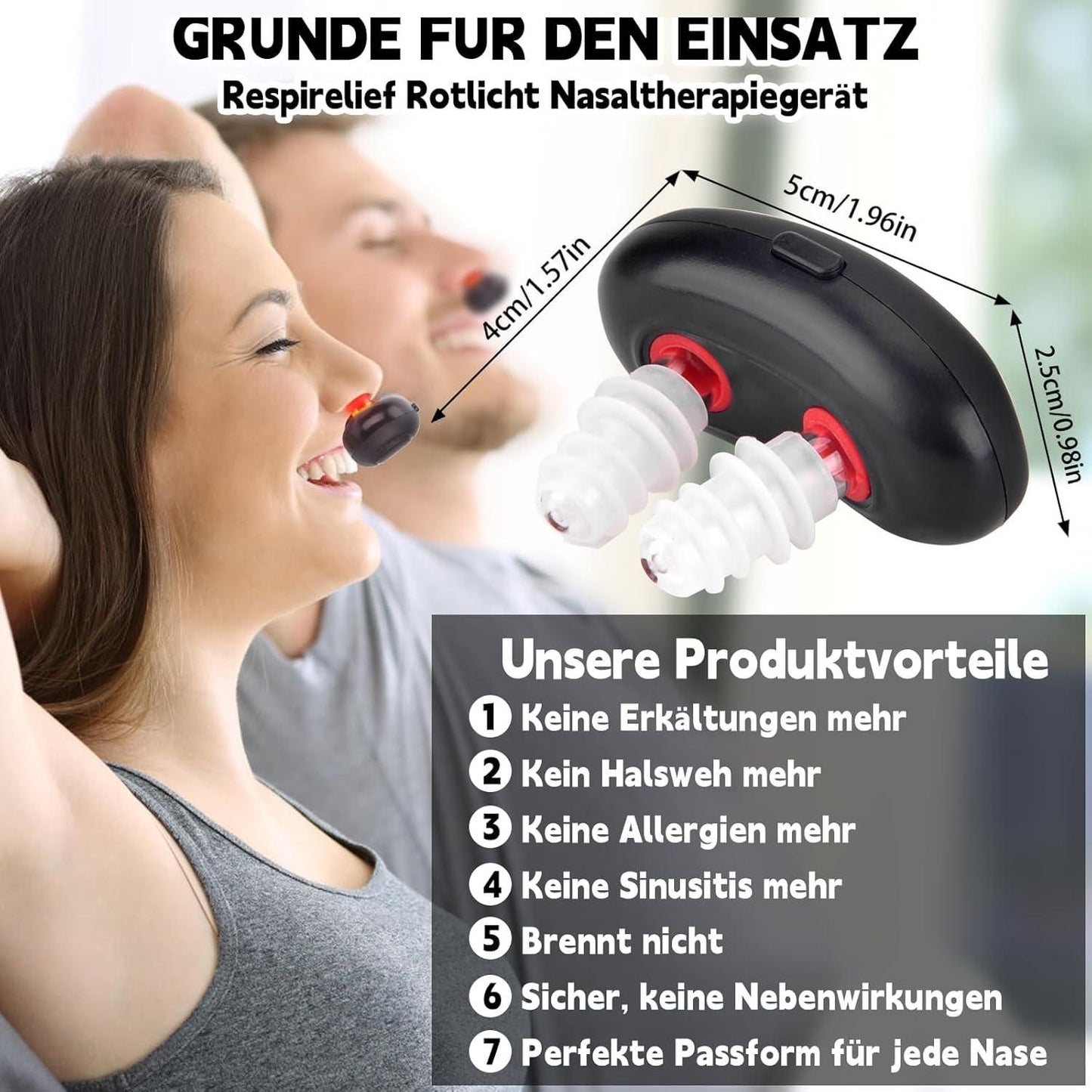 Respi-Relief Red Light Nasal Therapy Device | Sinus & Allergy Relief – NISHU Superstores