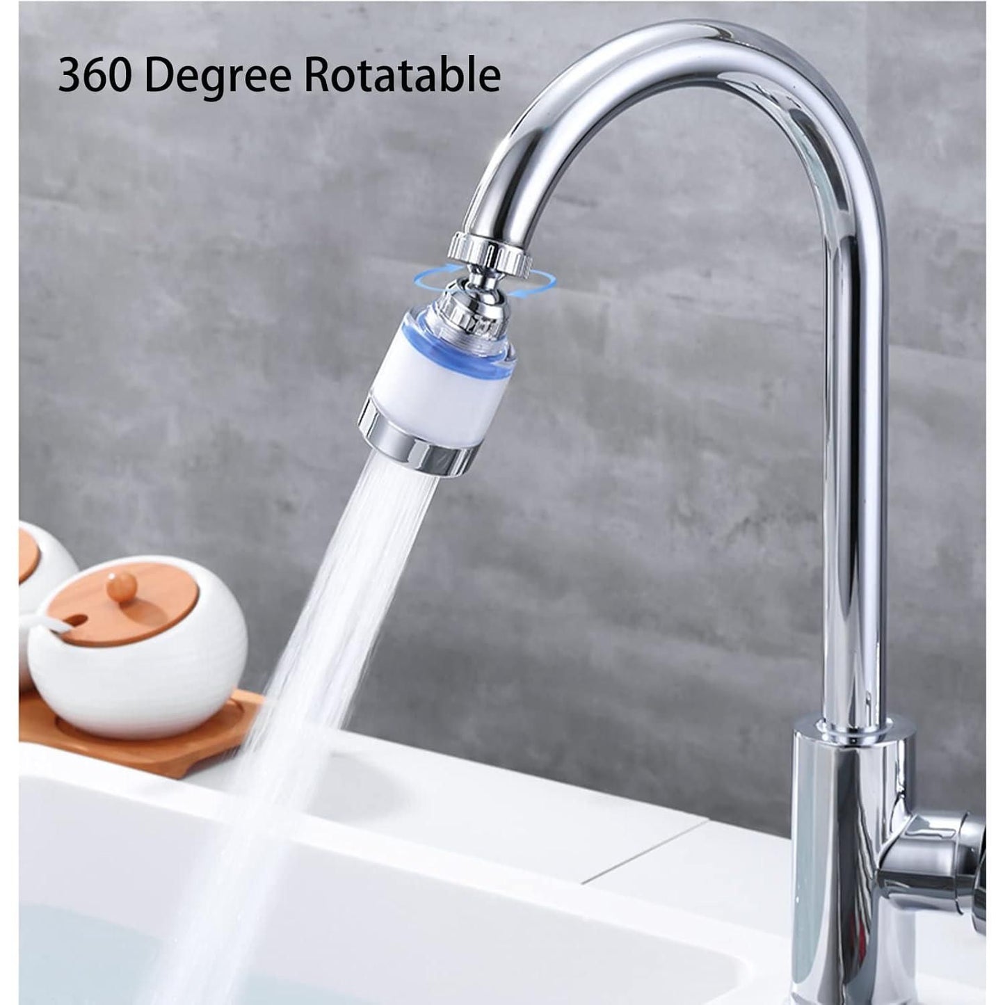 360° Rotating Sink Water Faucet Filter – Adjustable Tap Sprayer & Splash Guard | NISHU Superstores
