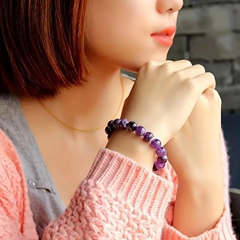 Stretchable Handmade Natural Crystal Stone Bracelet – Pack of 2 Spiritual Jewelry | NISHU Superstores