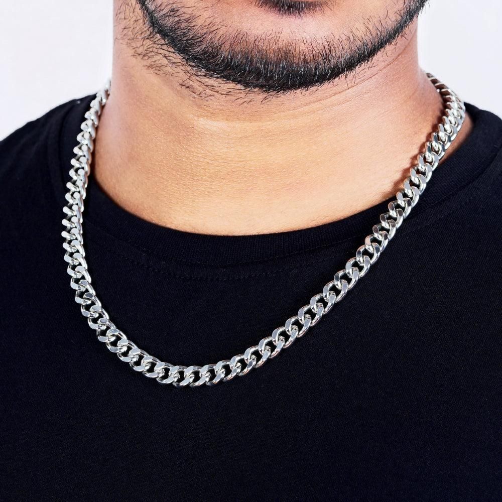 Silver Plated Cuban Style Chain for Men – Thick, Heavy & Bold Look | NISHU Superstores