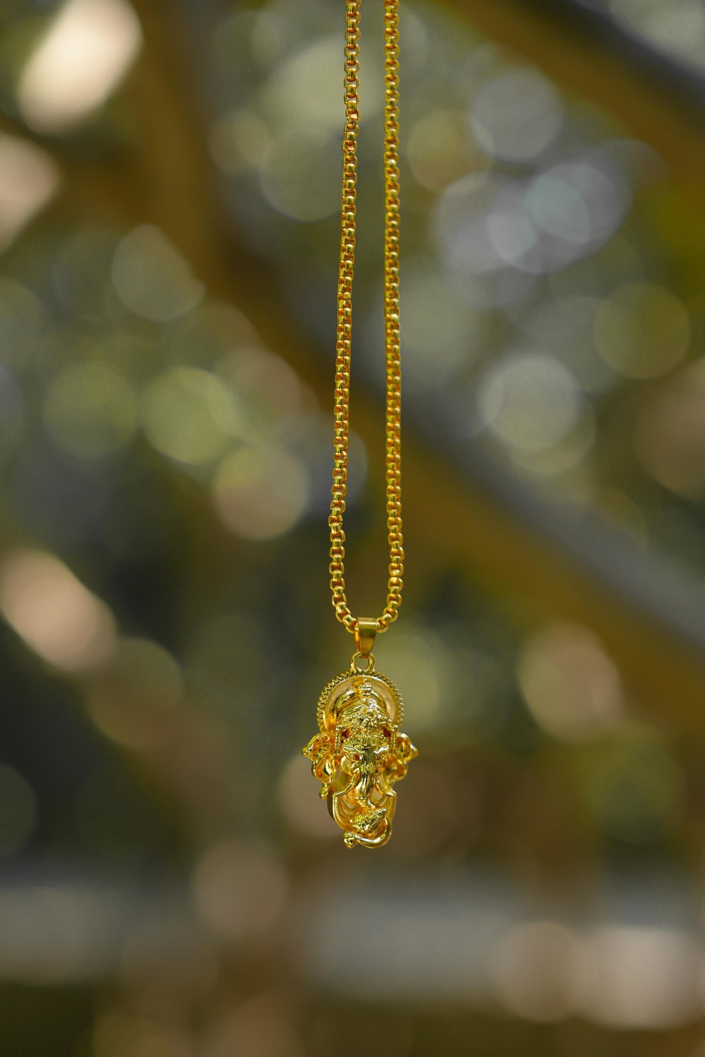Ganesha Pendant with Gold Snake Chain – Divine & Stylish | NISHU Superstores