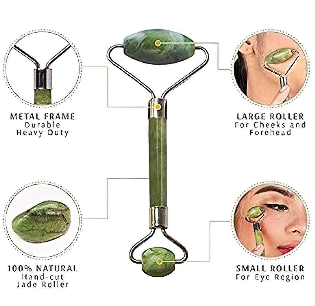 Natural Jade Stone Face Massager – Gua Sha Tool for Glowing Skin | NISHU Superstores