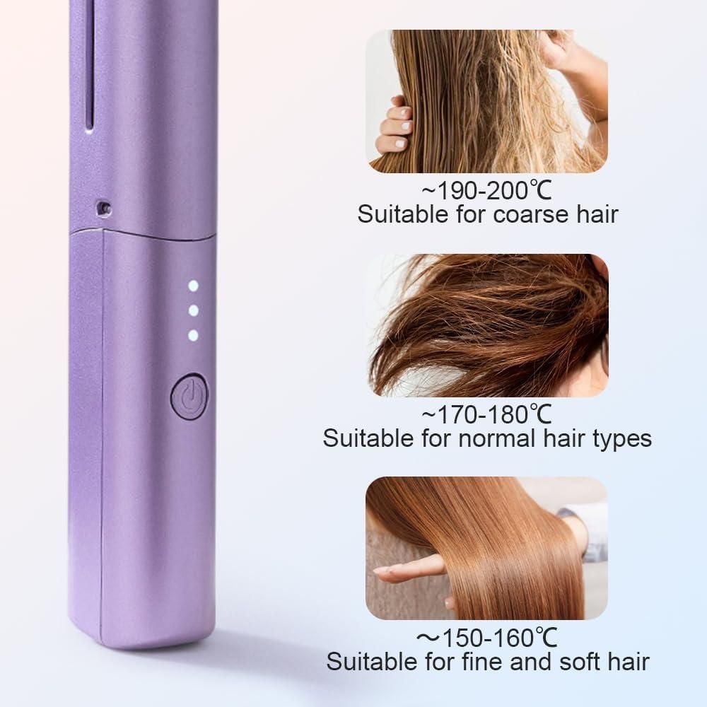 Meneflix Portable Mini Hair Straightener – Cordless Rechargeable Hot Comb | NISHU Superstores