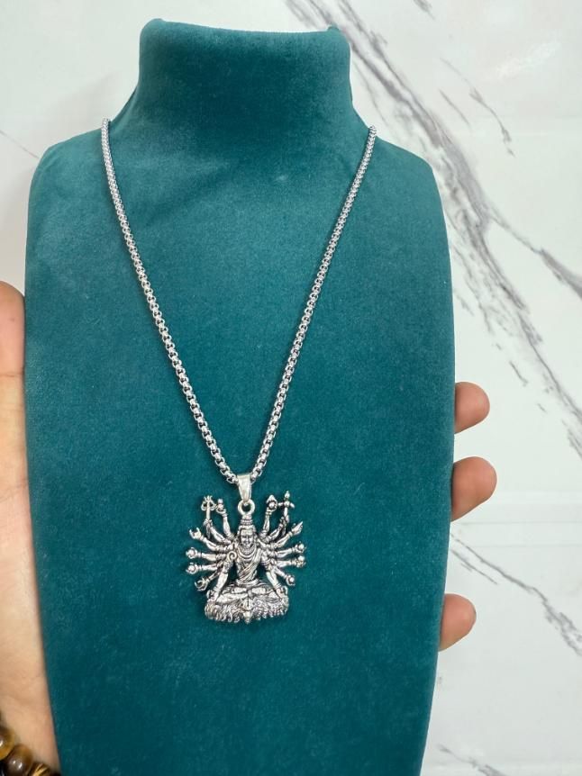 Mahadev Pendant with Chain – Powerful Lord Shiva Necklace for Men | NISHU Superstores