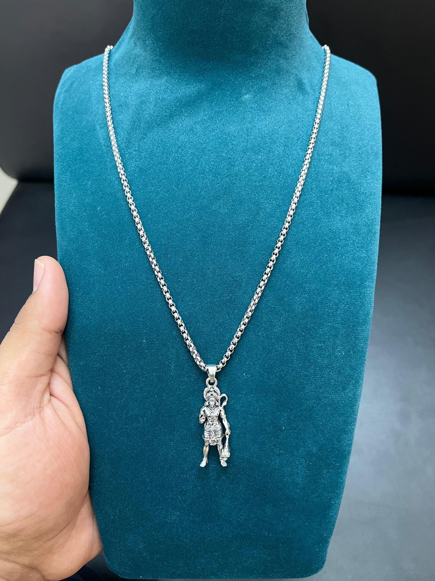 Lord Hanuman Pendant with Chain – Power, Protection & Devotion | NISHU Superstores