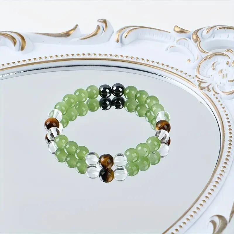 Tiger’s Eye Stone & Crystal Beads Bracelet – Natural Healing Energy | NISHU Superstores