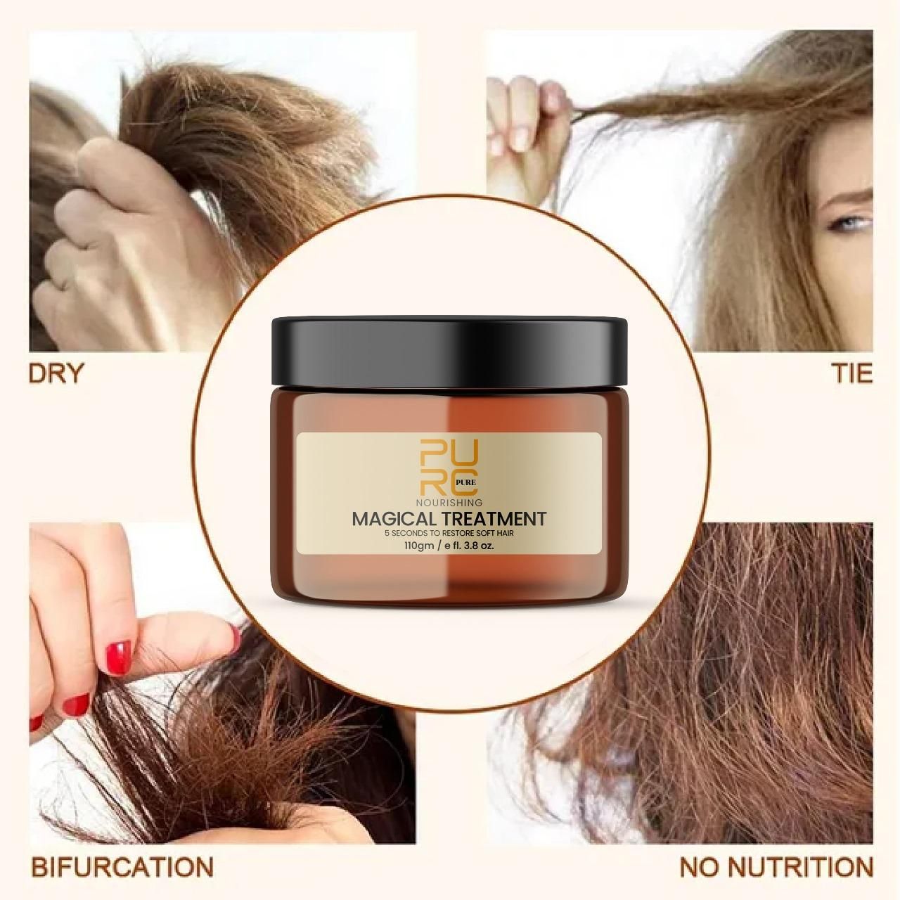 PURE Magical Hair Treatment – 5 Sec Soft Hair Repair Mask 110gm | NISHU Superstores