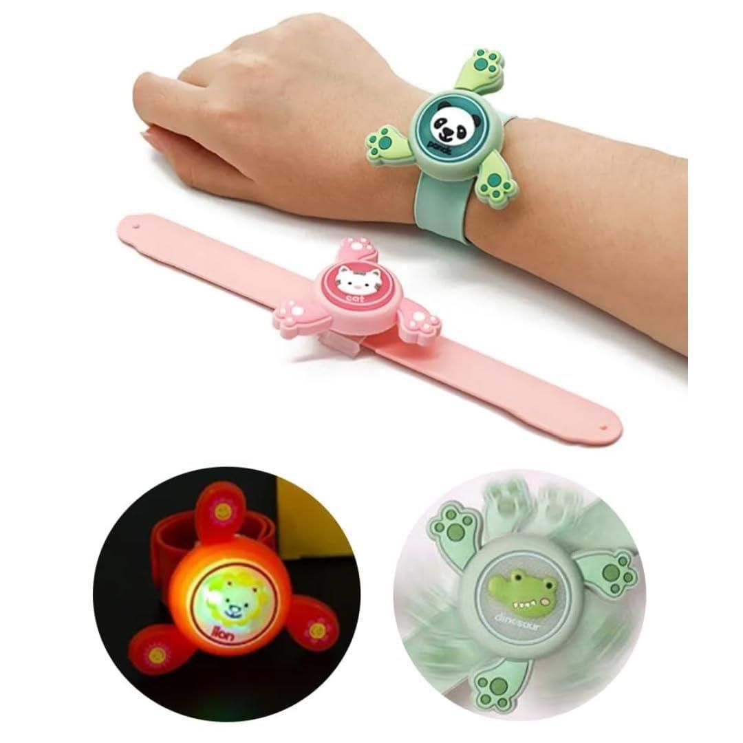 LED Light Spinning Slap Band Cartoon Bracelet for Kids – Fun & Safe | NISHU Superstores
