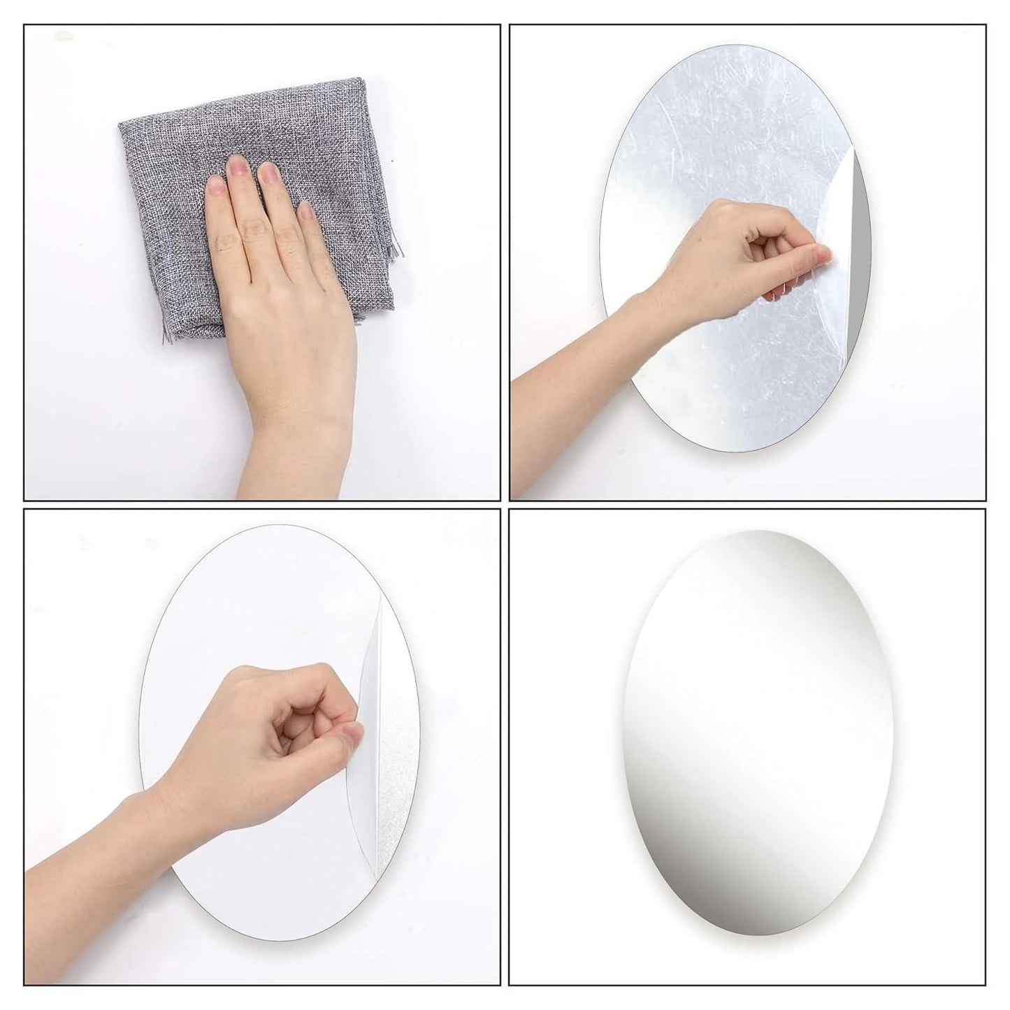 Combo of Oval & Square Shape Mirrors – Stylish Pack of 2 for Home & Vanity | NISHU Superstores