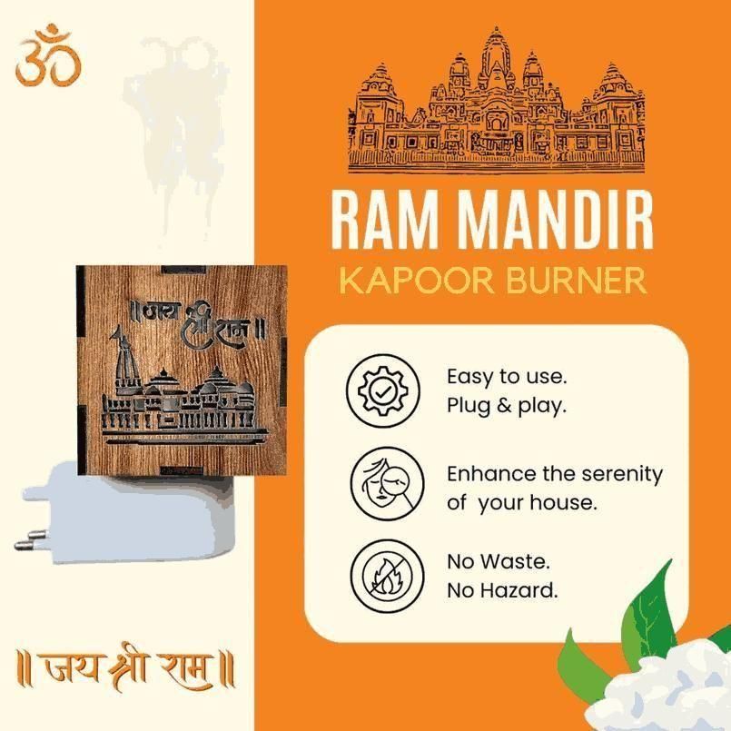 3-in-1 Ajodhya Ram Mandir Aroma Burner & Night Lamp – Divine Décor, Fragrance & Light | NISHU Superstores