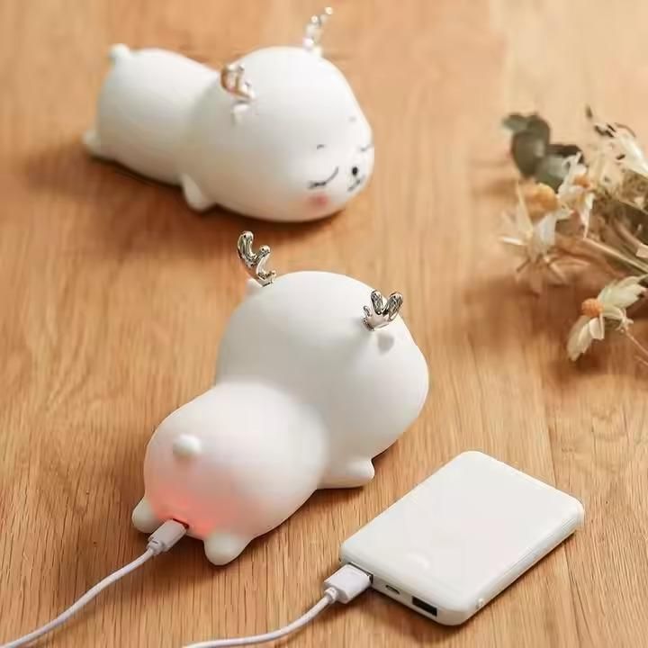 Silicon Snoring Cat Night Light – Soft Touch LED Lamp for Kids & Bedroom | NISHU Superstores