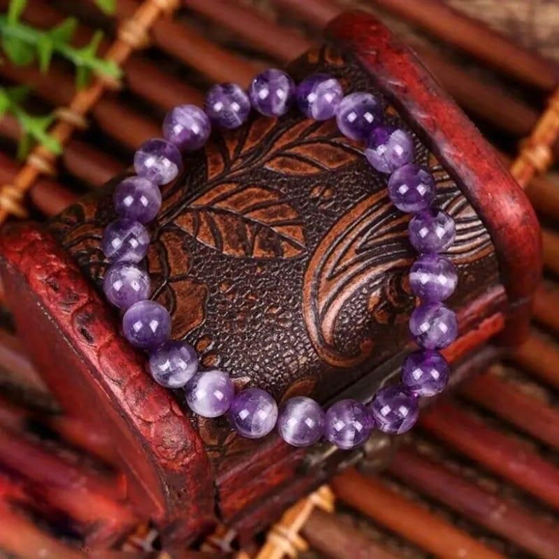 Stretchable Handmade Natural Crystal Stone Bracelet – Pack of 2 Spiritual Jewelry | NISHU Superstores