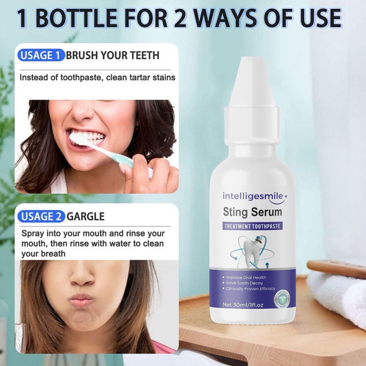 Intelligent smile Sting Serum Treatment Toothpaste 60ml (Pack of 1) – Advanced Oral Care | NISHU Superstores
