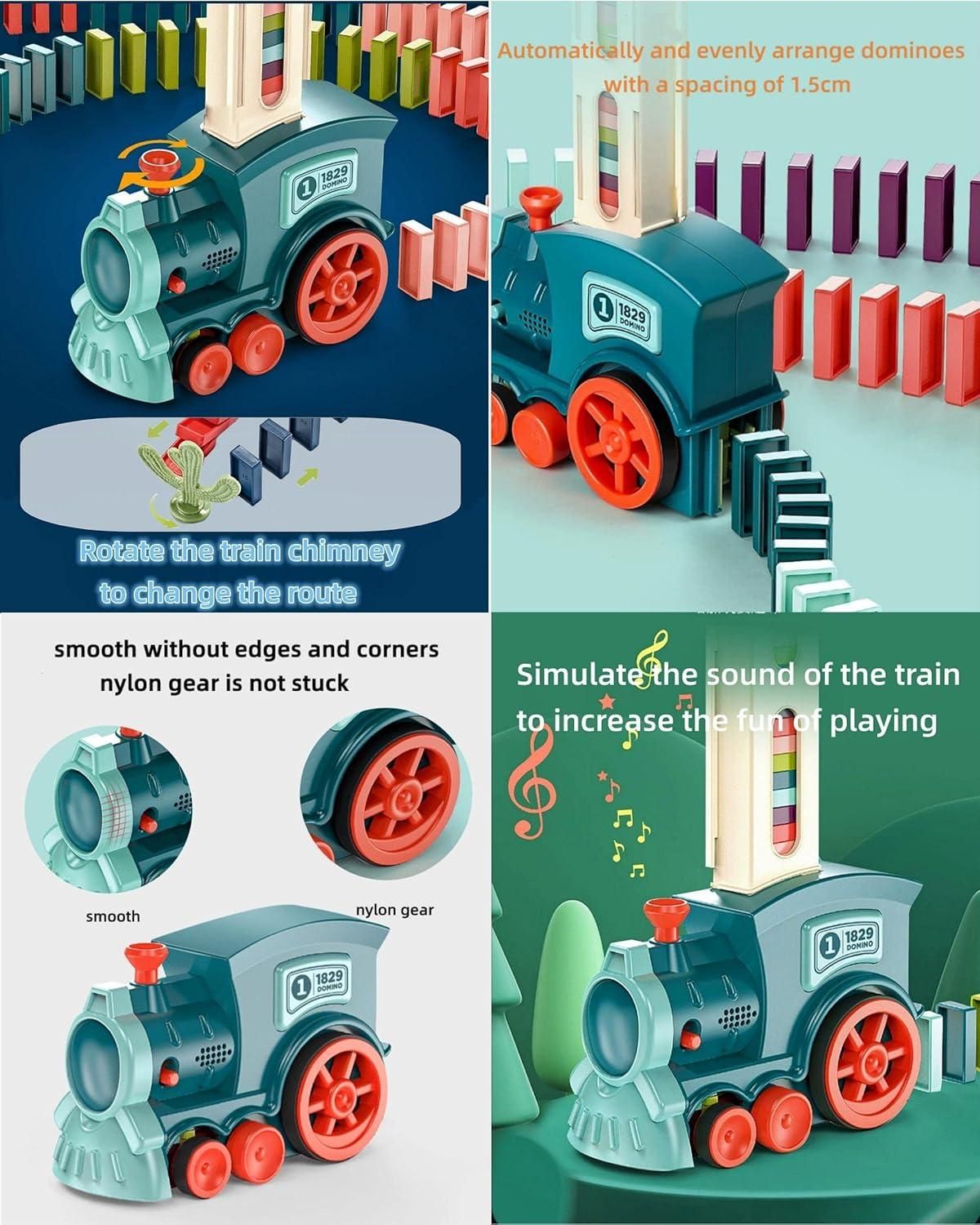 Train Toy Domino Set for Kids – BPA-Free Plastic with Sound & Automatic Domino Laying | NISHU Superstores