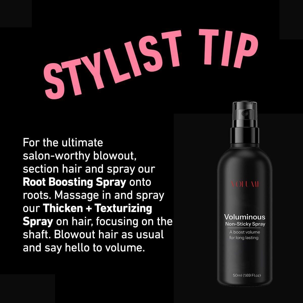 Voluminous Non-Sticky Hair Spray 50ml – Instant Lift & Style Hold | NISHU Superstores
