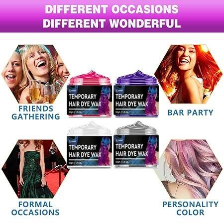Temporary Hair Coloring Wax (Pack of 8) – Washable & Damage-Free Hair Color for Men & Women | NISHU Superstores
