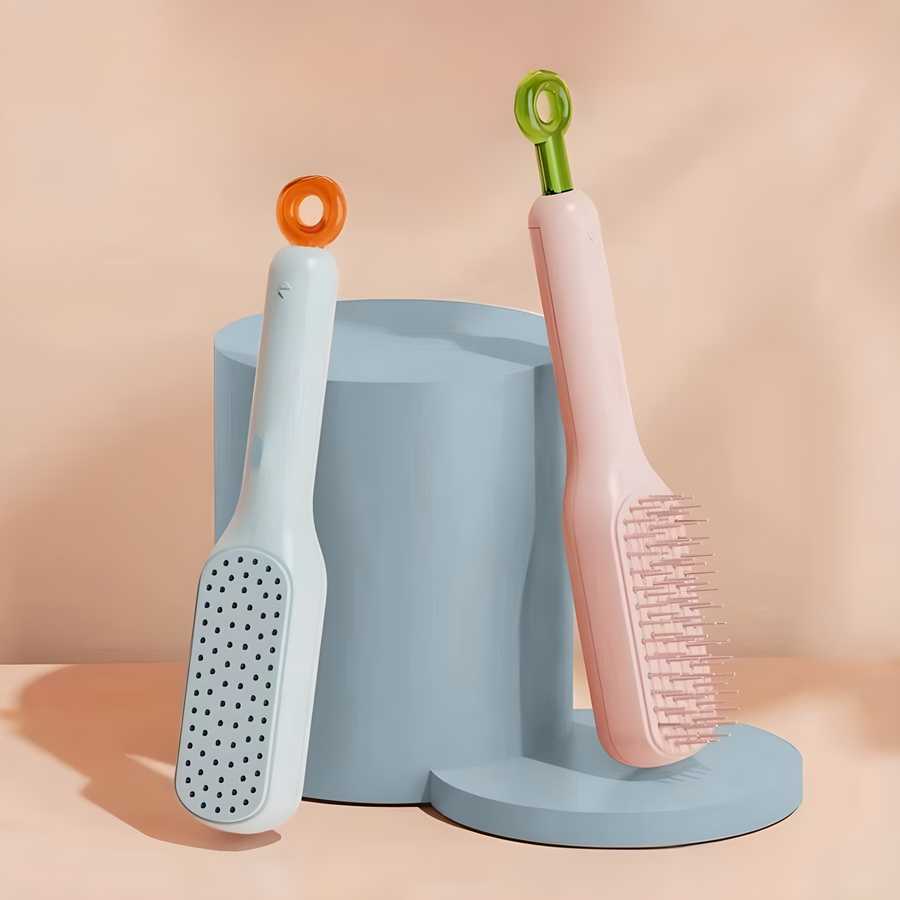 Self-Cleaning Anti-Static Hair Massage Comb – Gentle for Adults & Kids | Pack of 1 | NISHU Superstores