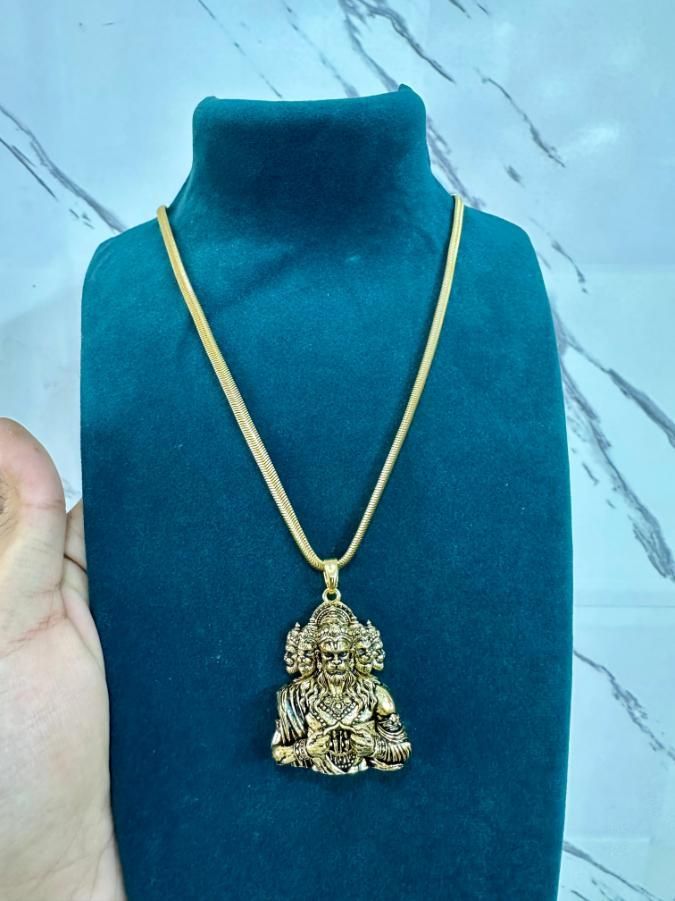 Panchmukhi Hanuman Pendant with Snake Chain – Spiritual Protection Jewelry | NISHU Superstores