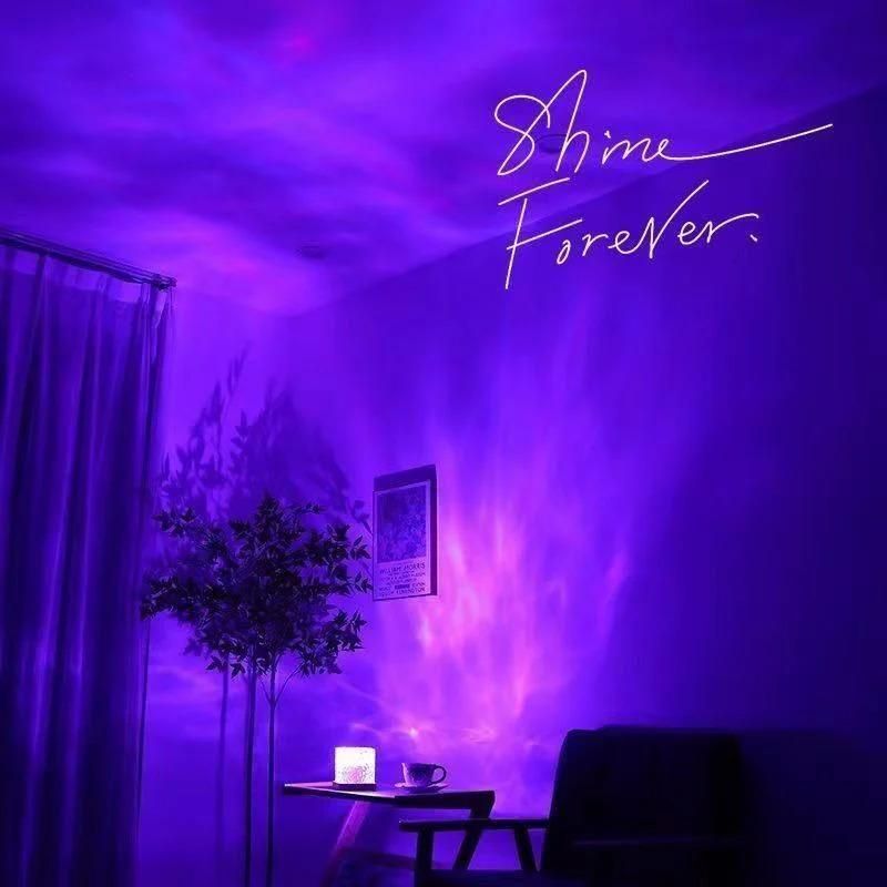 Rotating Water Ripple Night Light Aura Lamp – Soothing Ambient Lighting | NISHU Superstores