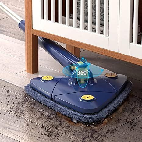 Blue Squeezing Triangle Mop | 360° Rotating Floor Cleaner | NISHU Superstores