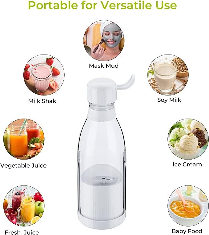 Portable Blender Juicer 400ml – Mini Wireless Smoothie & Juice Maker with 4 Blades | NISHU Superstores