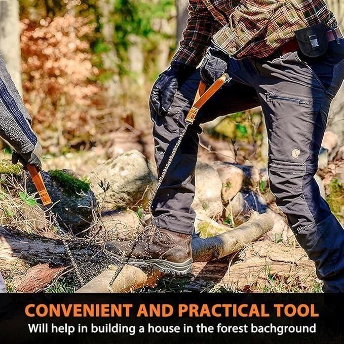 Pocket Chainsaw with Grips – Folding Pull Saw + Storage Pouch | NISHU Superstores