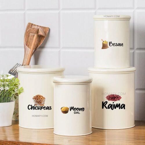 Waterproof Kitchen Spice Jar Label Stickers – 60 Durable & Removable Labels | NISHU Superstores