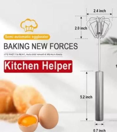 Manual Hand Whisk Mixer – Stainless Steel Egg Beater for Kitchen Use | NISHU Superstores