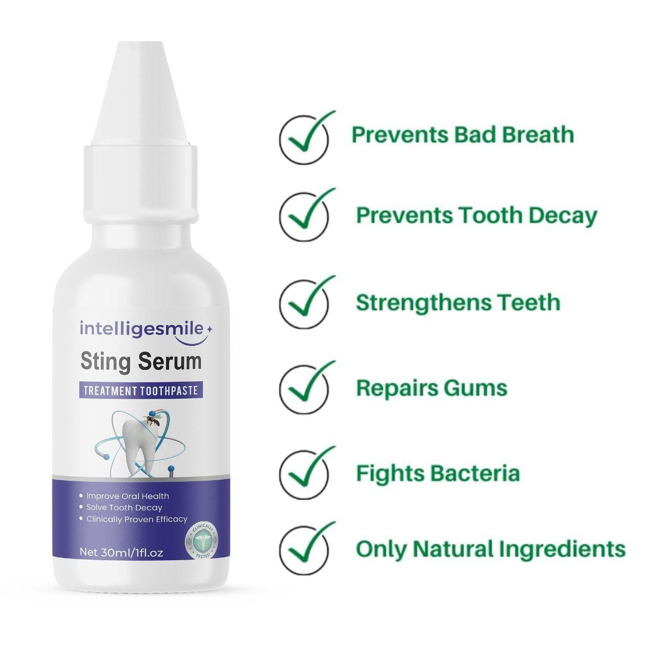 Intelligent smile Sting Serum Treatment Toothpaste 60ml (Pack of 2) – Advanced Oral Care | NISHU Superstores